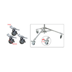 Ruote con freni E-image HS-03W per stativi - kit da 3