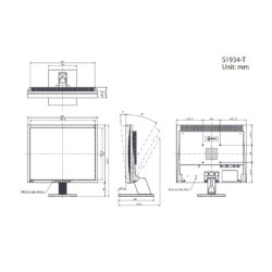 Eizo FlexScan S1934H monitor da 19" IPS LED per ufficio - nero