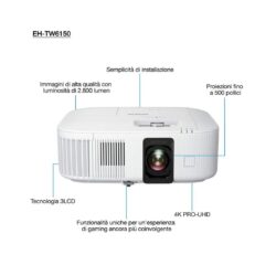 Epson EH-TW6150 videoproiettore 4K vista frontale