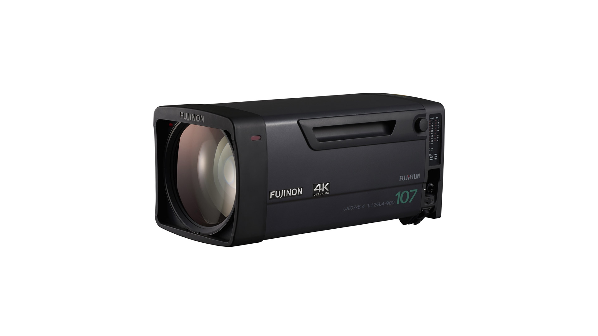 Ottica Fujinon UA107x8.4BESM-T45 box 2/3" 4K EFP 8.4-900mm ARIA estensore 2x stabilizzatore incorporato - Attacco B4