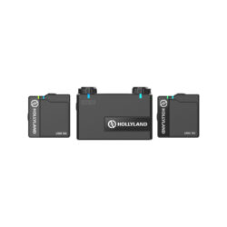 HL-LARK-150-DUO-B Hollyland LARK 150 Duo sistema microfonico wireless con 2 trasmettitori e ricevitore Nero