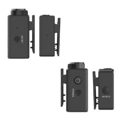HL-LARK-150-SOLO-B Hollyland LARK 150 Solo sistema microfonico wireless con singolo trasmettitore e ricevitore Nero