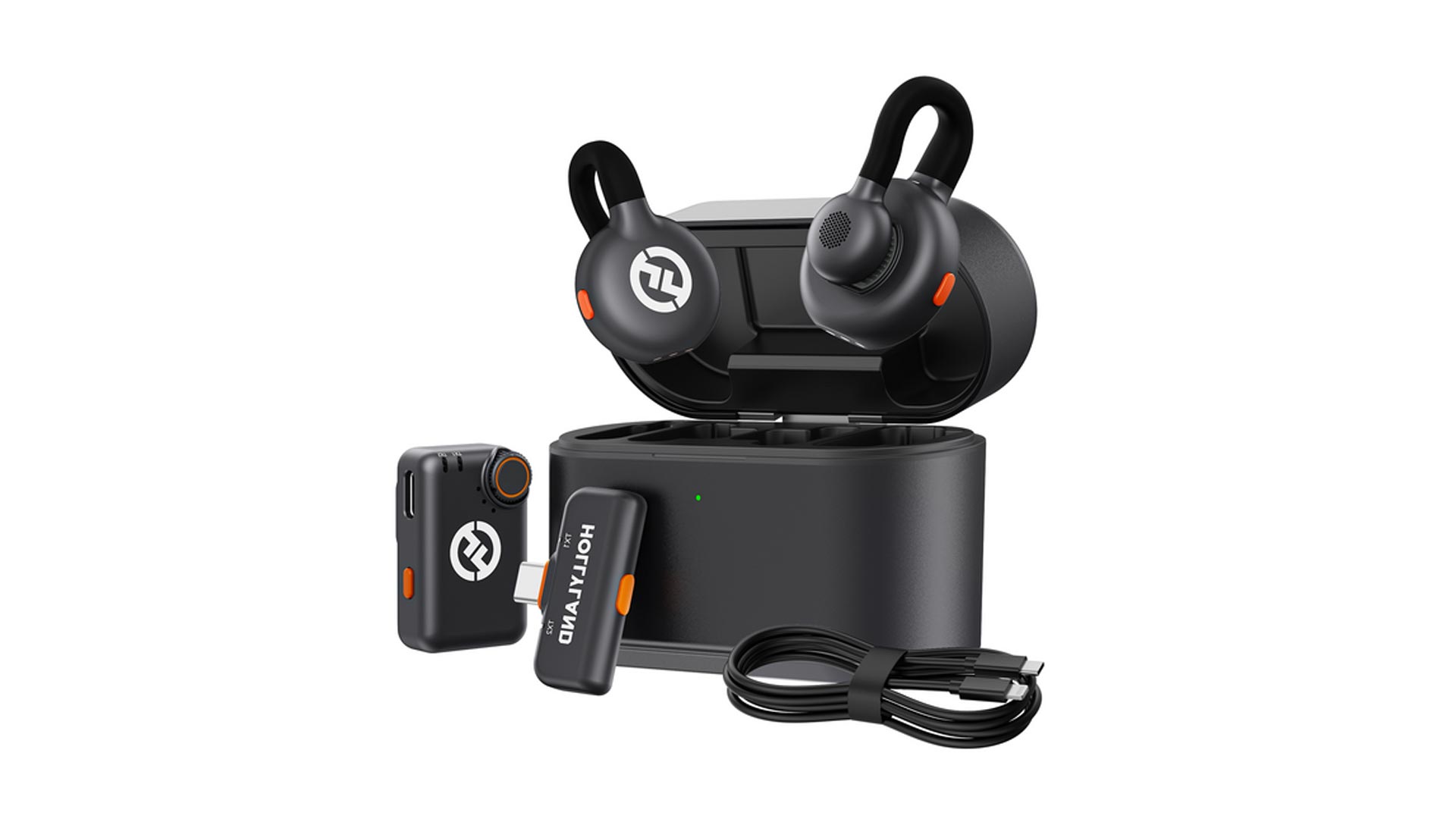Hollyland Lark M2S Combo microfono wireless con ricevitori Camera + USB-C RX + cavo da USB-C a Lightning