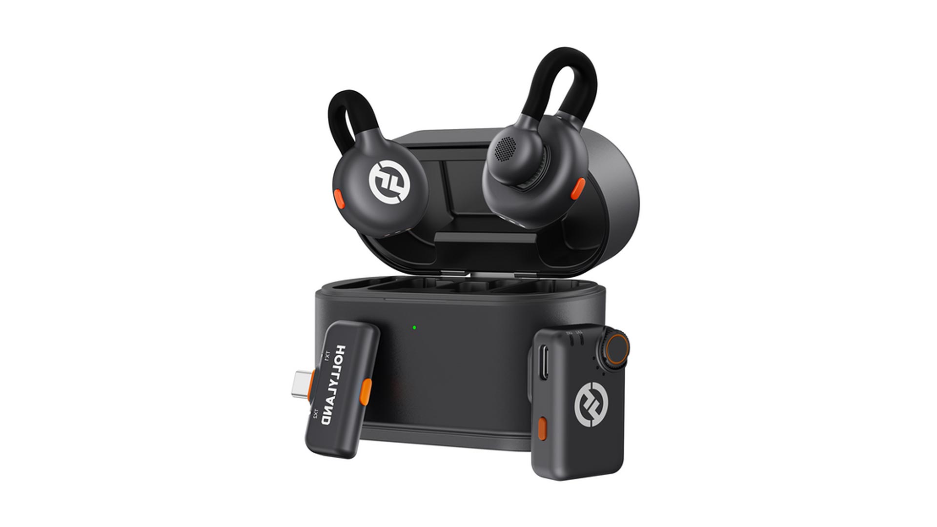 Hollyland Lark M2S Mini Combo microfono wireless con ricevitori Camera + USB-C RX