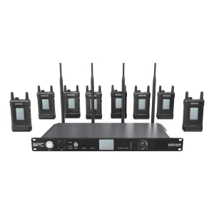 HL-SYSCOM-1000T-8D_Hollyland_Sistema intercom wireless full duplex Hollyland Syscom 1000T con stazione base e 8 trasmettitori con cuffie