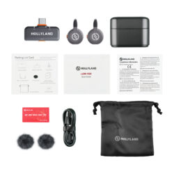 Hollyland Lark M2S Microfono lavalier wireless con USB-C Plug