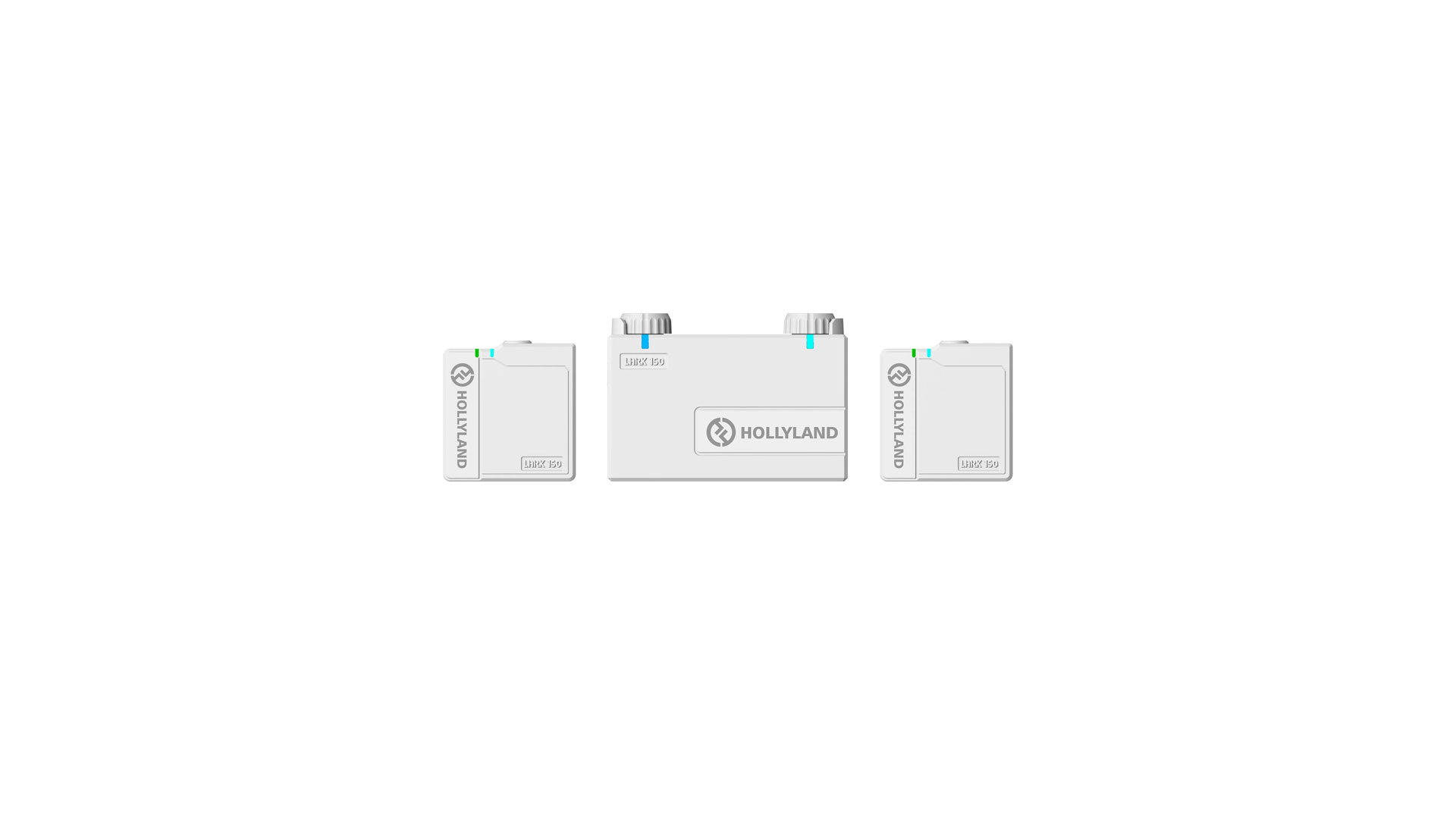 Hollyland LARK 150 Duo sistema microfonico wireless con 2 trasmettitori e ricevitore – Bianco