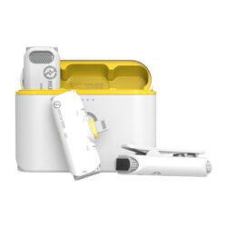Hollyland Lark C1 duo sistema microfonico wireless con 2 trasmettitori e ricevitore - bianco