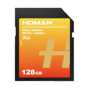 Scheda di memoria SD UHS-II V60 HOMAN 128 GB - R280MB/s W100MB/s