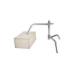 Trípode tipo C-stand Kupo CL-30M con pata niveladora - Plata