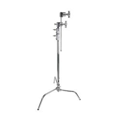 Master C-stand Kupo CS-40MK con fustone, Gobo Head e gamba di livellamento - Argento