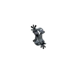 KCP-0302B_Kupo_Doppio gancio aliscaff girevole Kupo KCP-0302B per tubi 25 - 28 mm - Nero