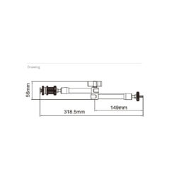 KCP-102R_Kupo_Braccetto frizionato 25 cm Kupo KCP-102R con attacco Hot Shoe rimovibile