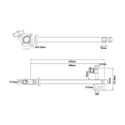KCP-806_Kupo_Braccio con perno e ricevitore 5/8" Kupo KCP-806 per tubi 31-38mm_01