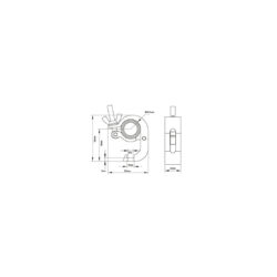 Kupo KCP-828 Morsetto Kupo KCP-828-T con vite M10 e manopola a T