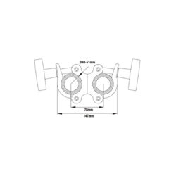 KCP-832-L_KUPO_Doppio gancio aliscaff girevole Kupo KCP-832-L con manopole a T