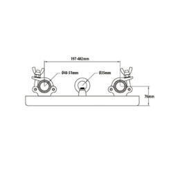 KCP-835L_KUPO_Supporto Kupo KCP-835L con 2 ganci aliscaff e anello M16 per