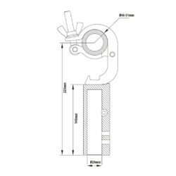 KCP-840_KUPO_Morsetto Kupo KCP-840 con adattatore rapido universale per luci