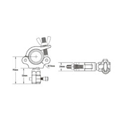 KCP-842B_Kupo_Gancio Aliscaff Kupo KCP-842B con spigot da 16 mm per montaggio americane