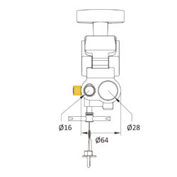 KCP-844B_KUPO_Kupo Percha para hidroala KCP-844B con doble enganche para luz - Negra
