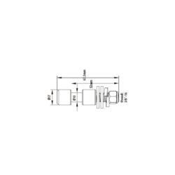 Spigot Kupo KS-013 con filettatura 3/8" maschio e dado