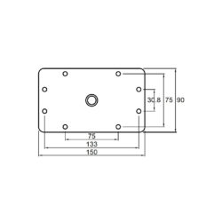Piastra di fissaggio Kupo KS-044 con perno 5/8"