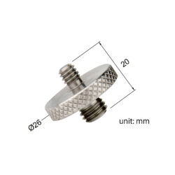 KS-123_KUPO_Adattatore Kupo KS-123 con doppia vite maschio 3/8" e 1/4"