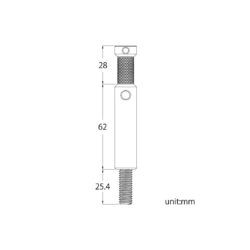 KS-129_KUPO_Perno 5/8" Kupo KS-129 con filettatura maschio 3/8"