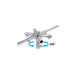 Adattatore rotante per tubi con 6 perni da 5/8"