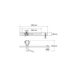 KS-210_KUPO_Staffa Kupo KS-210 con adattatore per regolazione e bilanciamento luci