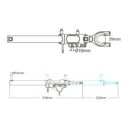 KS-254_KUPO_Staffa di aggancio Kupo KS-254 per Steadicam con due perni da 5/8"