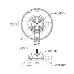 Kupo KSC-06MP Ventouse avec Pivot Baby 16 mm