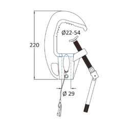 Morsetto a C Kupo KCP-100B per americane e tubi 22-54 mm