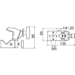 Super Convi clamp KUPO KCP-710 in acciaio inossidabile