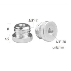 Adattatore a vite Kupo KS-904 filettata da 1/4“ - 20 a 5/8” - 11 per treppiede - set da 2