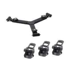 HS-150MC_Libec_Kit treppiede Libec HS-150MC con doppia testa e base a scatto - spreader intermedio e tubo in carbonio