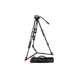504HD,546GBK_Manfrotto_Kit treppiede video 546GB, testa fluida 504HD e base a stella 165MV per telecamere e fotocamere con portata fino a 12,0 kg