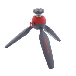 Treppiede da tavolo PIXI rosso per macchine fotografiche, smartphone e microLED