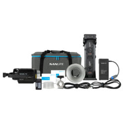 2130200_Nanlite_Luce LED Nanlite Forza 60 kit 2 pz con trolley, riflettore e lente fresnel