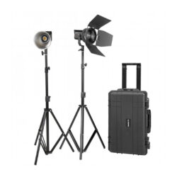 2130200_Nanlite_Luce LED Nanlite Forza 60 kit 2 pz con trolley, riflettore e lente fresnel