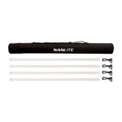 Pavotube LED Nanlite T8-7X RGBWW con cavo USB e borsa - Kit 4 pezzi