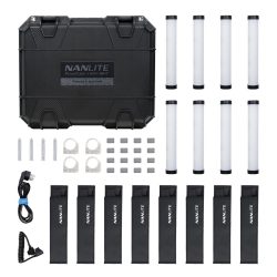 Luce LED Nanlite Pavotube II 6XR RGBWW Pixel con LumenRadio CRMX - Kit da 8
