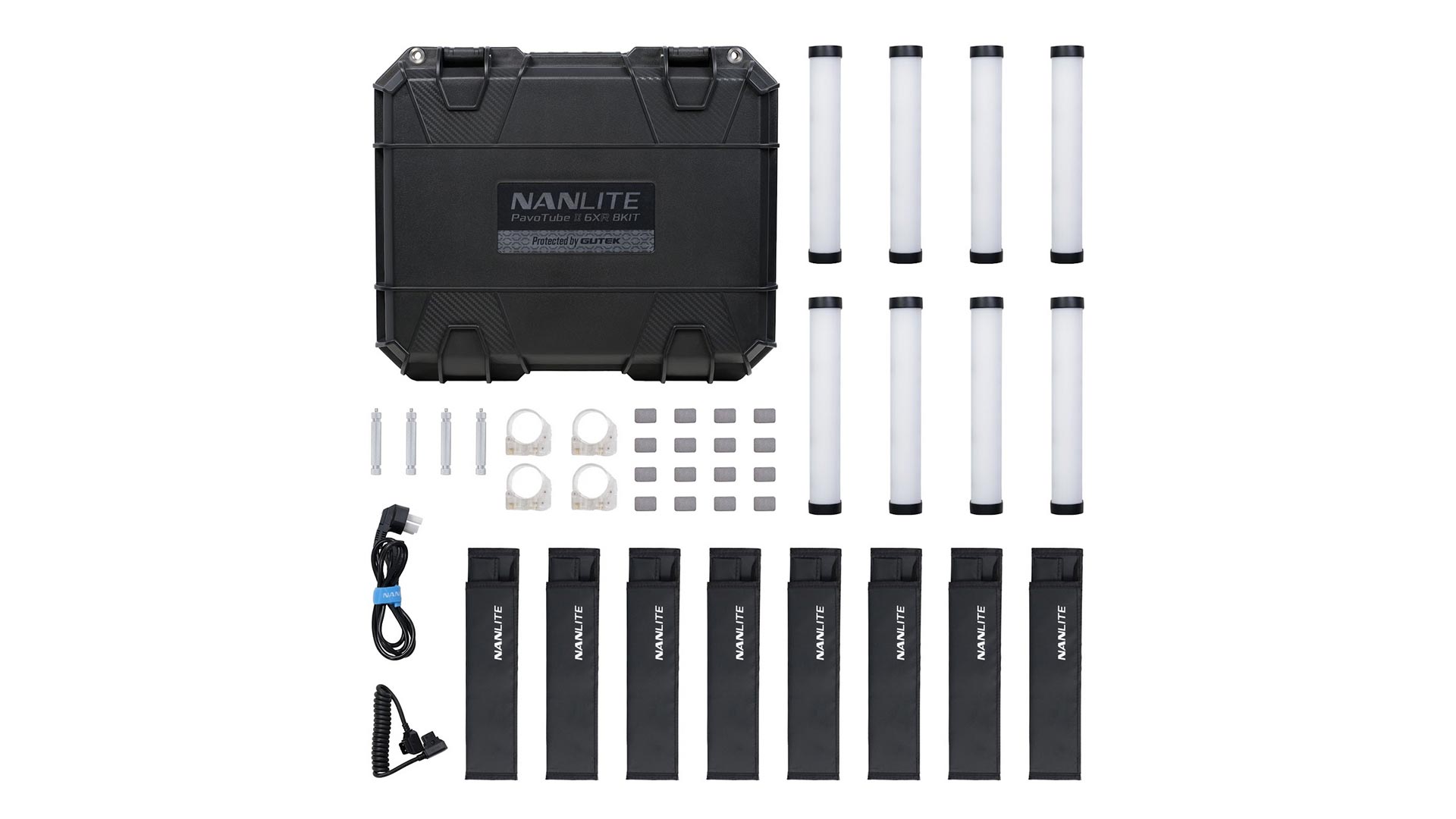 Luce LED Nanlite Pavotube II 6XR RGBWW Pixel con LumenRadio CRMX - Kit da 8