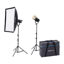 Kit Nanlite FS-150B 2KIT-S-LS-1 con 2 LED, stativi e trolley