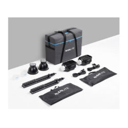 Kit Nanlite FS-200B con 2 LED, stativi LS-150-5/8 e trolley