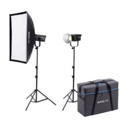 Kit Nanlite FS-300B 2KIT-S-LS-1 con 2 LED, stativi e trolley