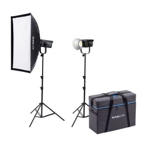 Kit Nanlite FS-300B 2KIT-S-LS-1 con 2 LED, stativi e trolley