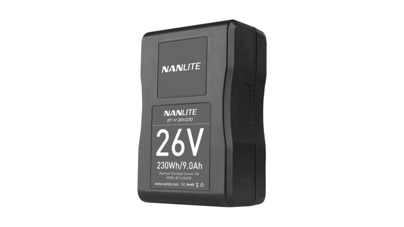 Batteria Nanlux V-mount 26V 230WH per Forza 500 e Mix Panel 150