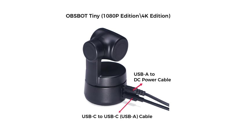 Cavo di alimentazione da USB-A a DC per Obsbot Tiny
