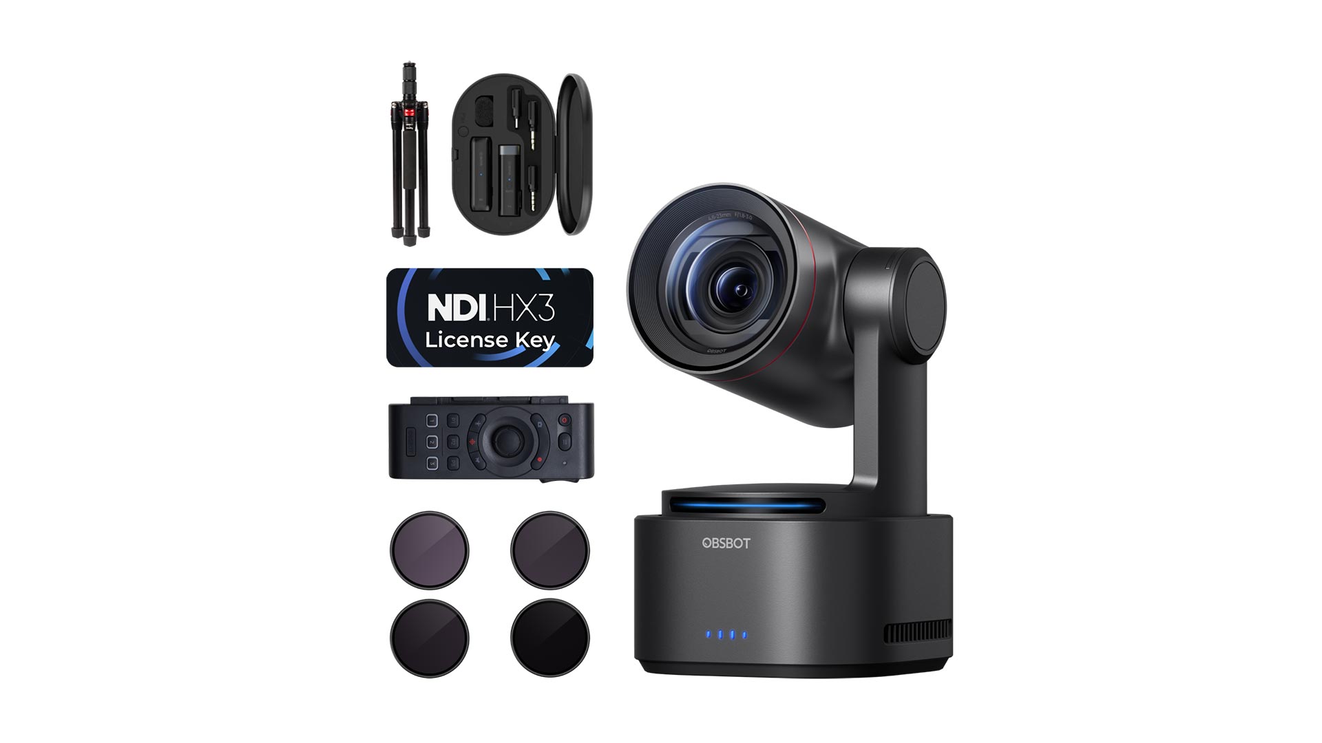 Obsbot PTZR Tail 2 4K AI-Powered - Set Power Combo - telecamera per la produzione live